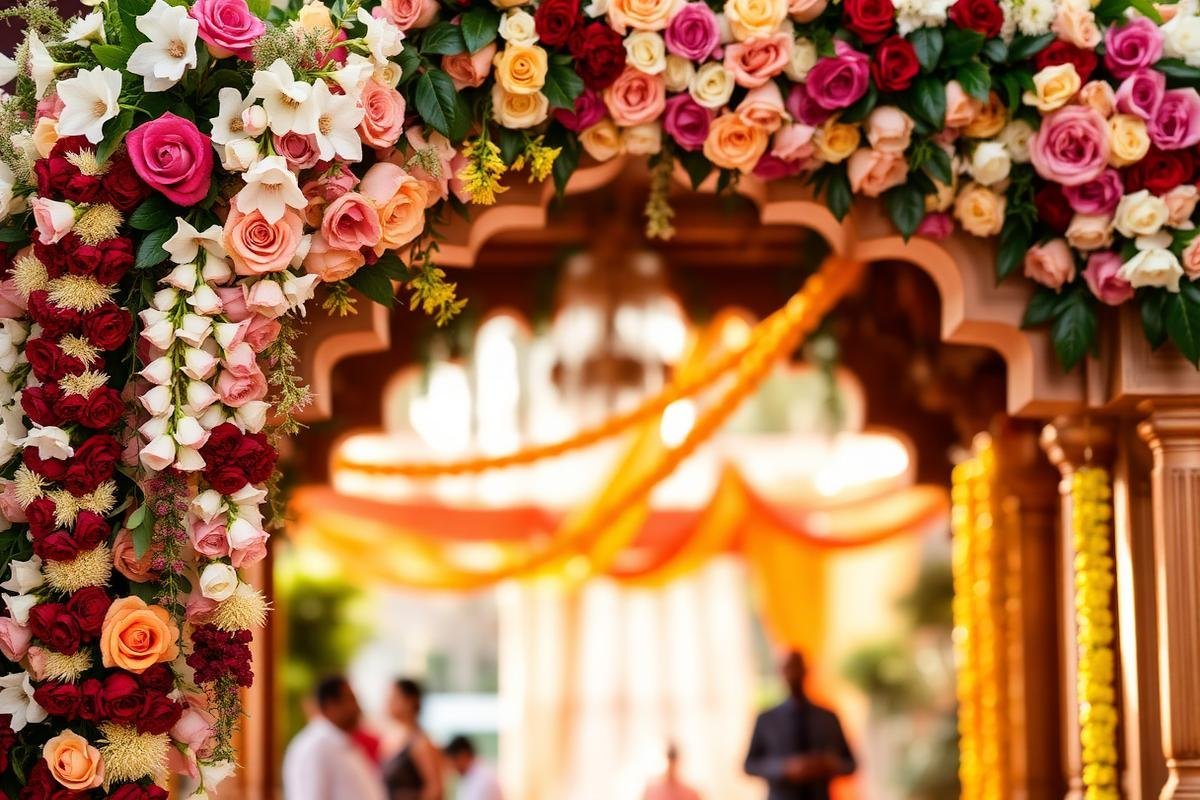 Floral decoration at a celebration
