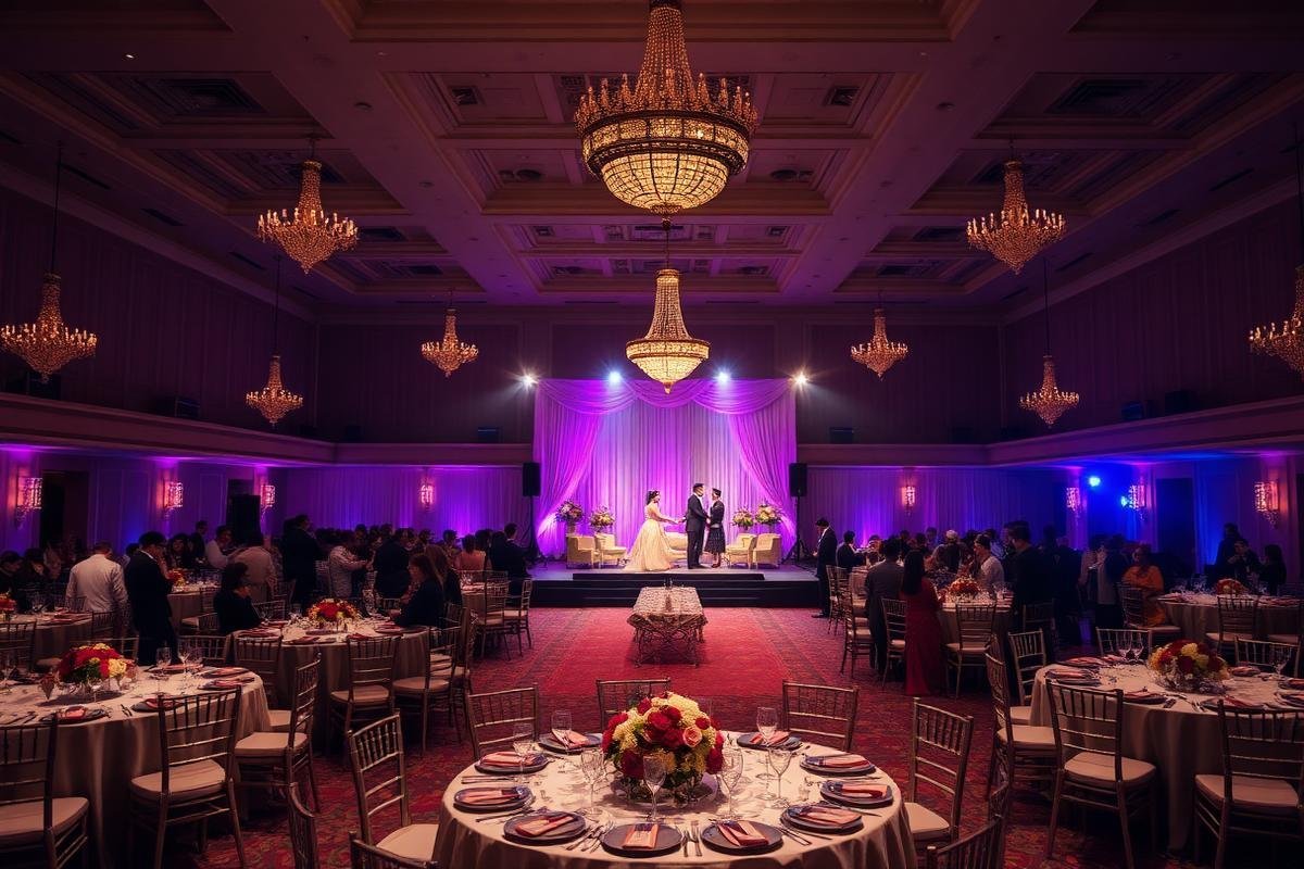 Wedding reception setup